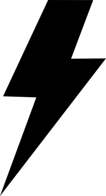 Thunderbolt Slash Logo PNG Vector