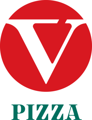 V Pizza Logo PNG Vector