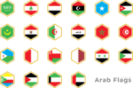 Arab Flags Free Logo PNG Vector