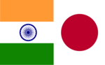 Flag of India and Japan Logo PNG Vector