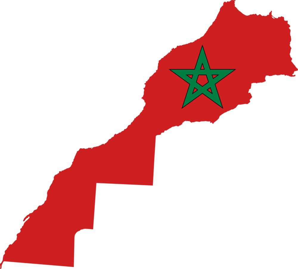 Flag map of Morocco Logo PNG Vector