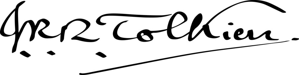 JRR Tolkien Signature Logo PNG Vector