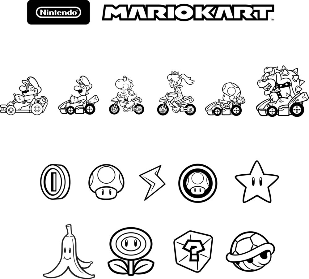 Mariokart Logo PNG Vector