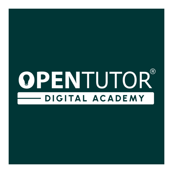 Opentutor Digital Academy White Logo PNG Vector
