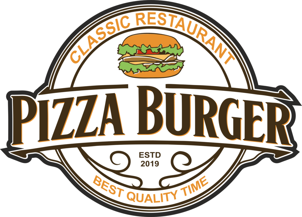 Pizza Burger Logo PNG Vector