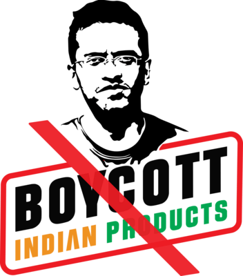 Boycott India Campain Logo PNG Vector