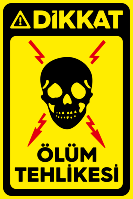 Dikkat Ölüm Tehlikesi Logo PNG Vector