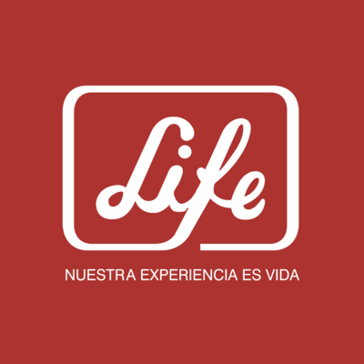Laboratorios Life fondo rojo Logo PNG Vector