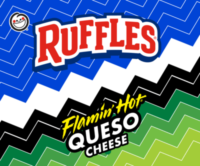 Ruffles Flamin' Hot Queso Cheese Logo PNG Vector