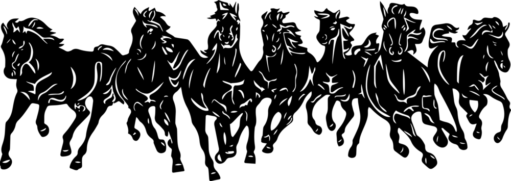 7 Horse Logo PNG Vector