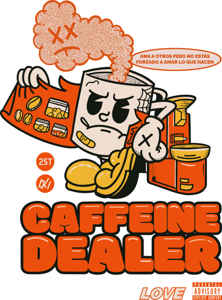 Caffeine Dealer Logo PNG Vector