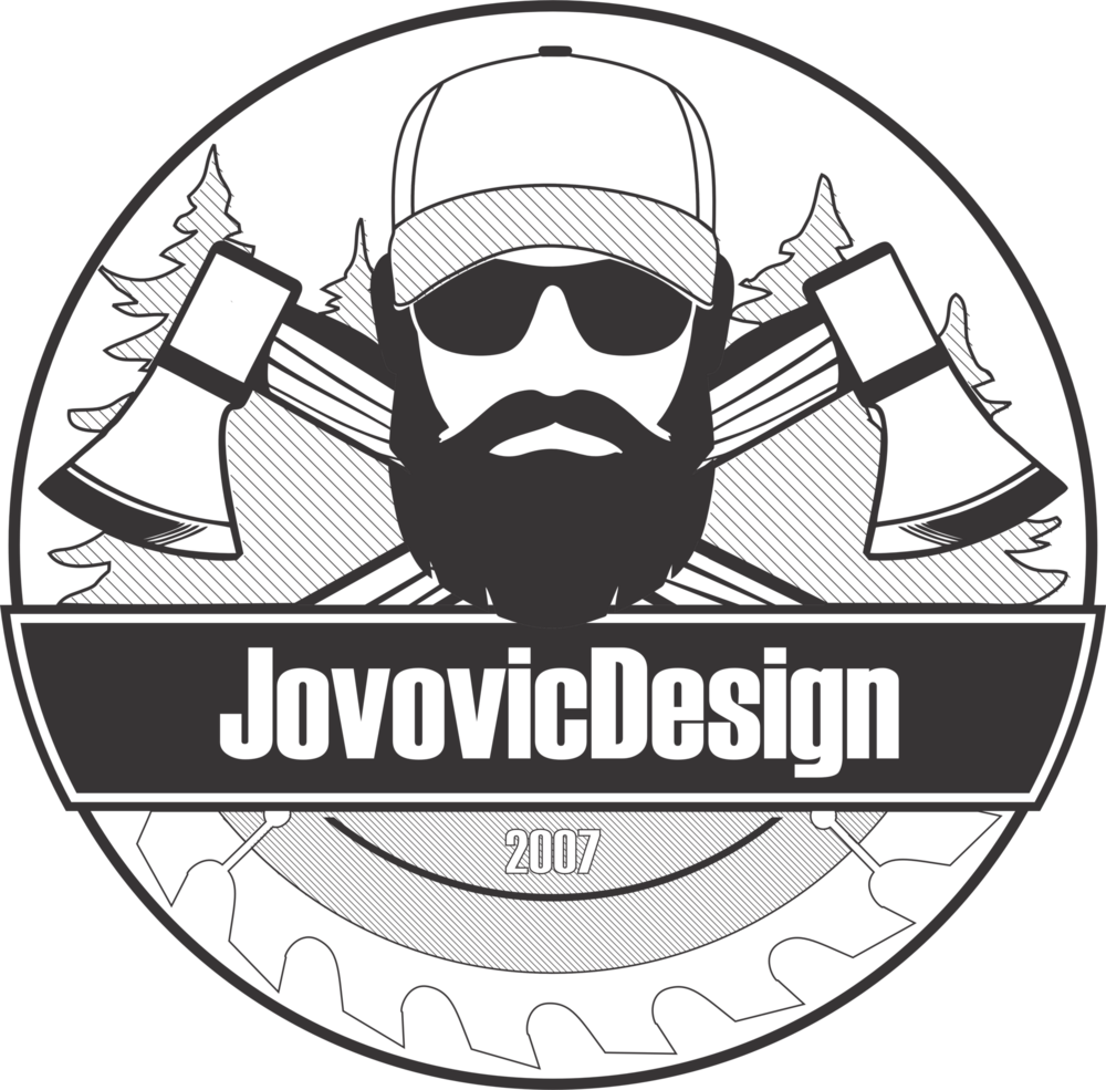 Jovovic Design bw Logo PNG Vector