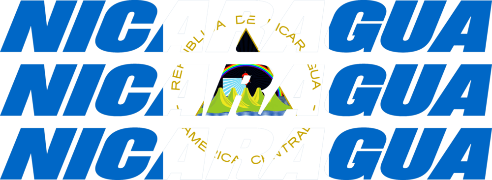 Nicaragua bandera en letras Logo PNG Vector