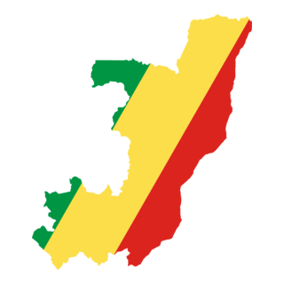 Flag map of the Republic of the Congo Logo PNG Vector