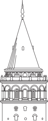 Galata Tower Logo PNG Vector