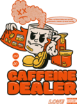 Caffeine Dealer Logo PNG Vector