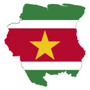 Flag map of Suriname Logo PNG Vector