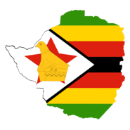 Flag map of Zimbabwe Logo PNG Vector