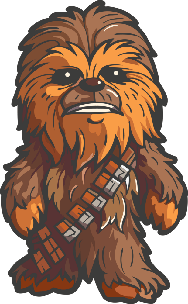 Chewbacca Chibi Logo PNG Vector