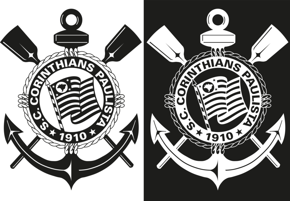 Corinthians - Brasão Monocromatico Logo PNG Vector