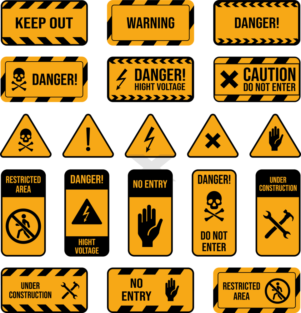 Danger Signage Logo PNG Vector