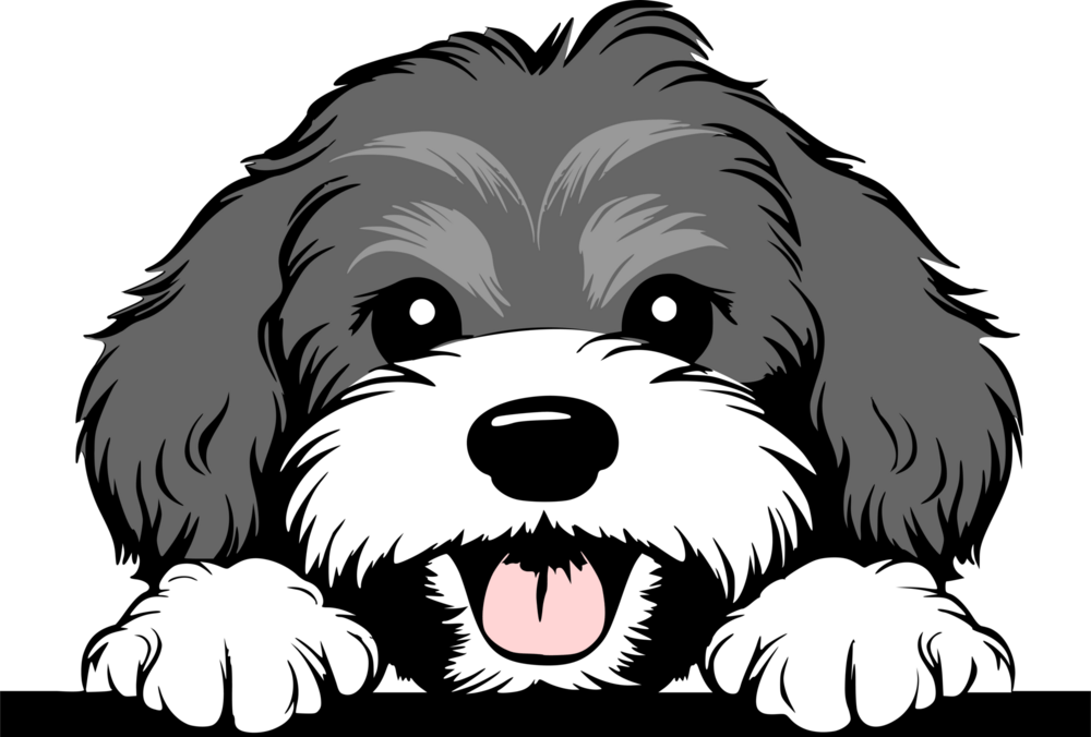 Happy Dog Logo PNG Vector