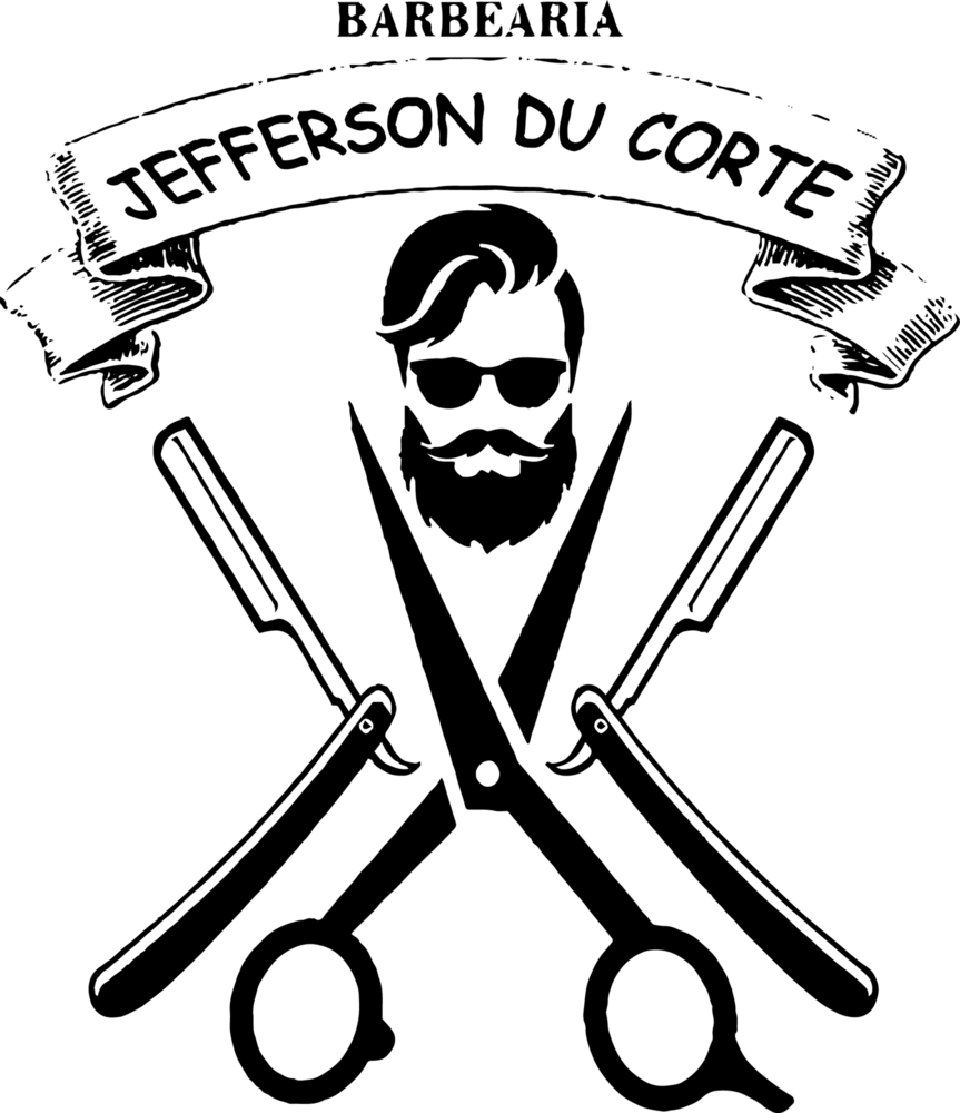 Jefferson Du Corte Barbearia Logo PNG Vector