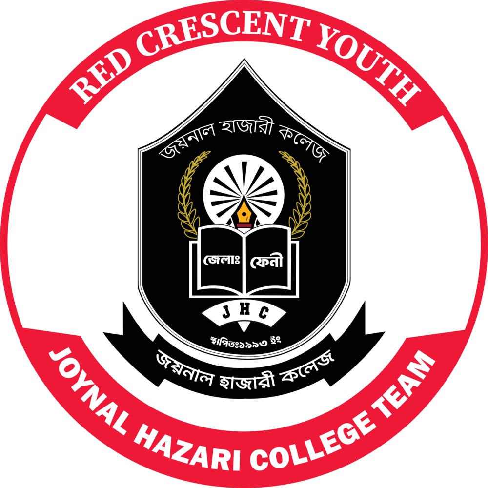 Joynal hazari college red crescent team Logo PNG Vector