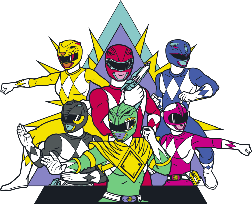 Mighty Morphin Power Rangers Logo PNG Vector