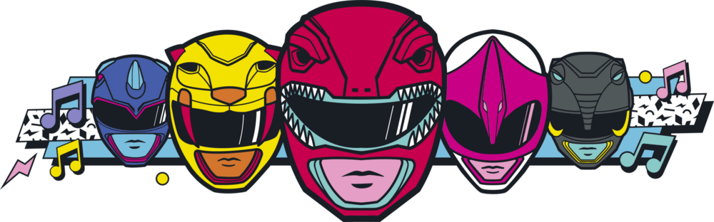 Mighty Morphin Power Rangers Logo PNG Vector