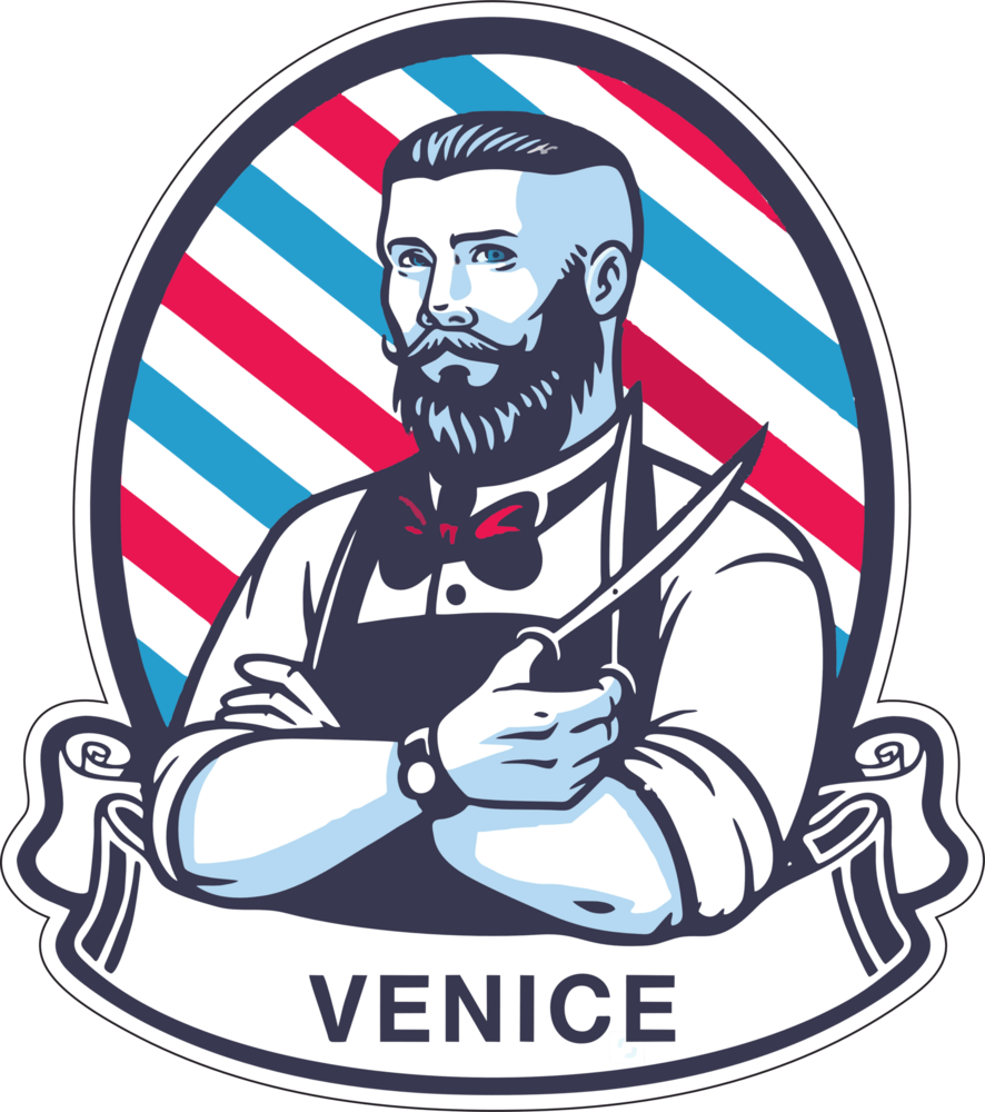 Venice Barber Logo PNG Vector