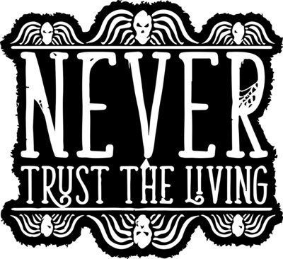 Beetlejuice - Never Trust the Living Logo PNG Vector