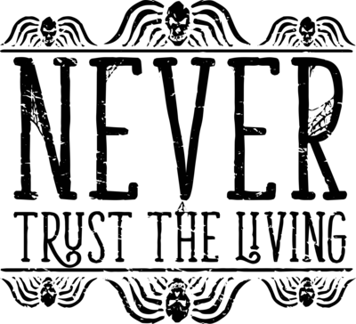 Beetlejuice - Never Trust the Living Logo PNG Vector