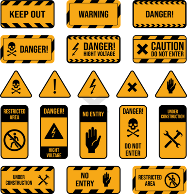 Danger Signage Logo PNG Vector