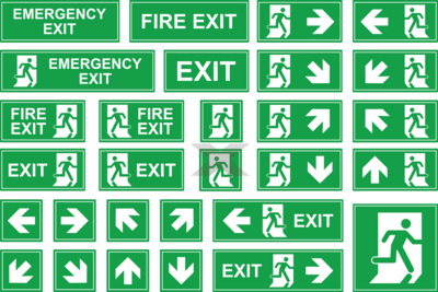 Exit Signage Logo PNG Vector