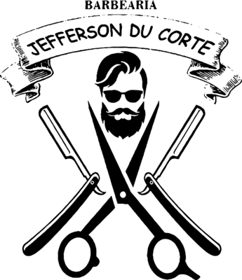 Jefferson Du Corte Barbearia Logo PNG Vector