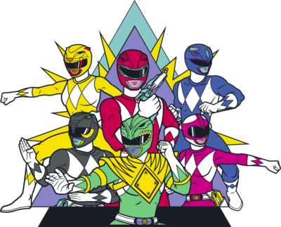 Mighty Morphin Power Rangers Logo PNG Vector