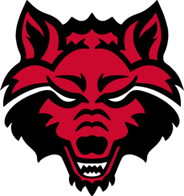 STATE Arkansas State University Red Wolf mascot Logo PNG Vector