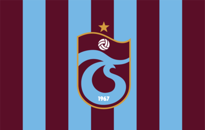 Trabzonspor Dikey Çubuklu Bayrak Tasarımı Altın Logo PNG Vector