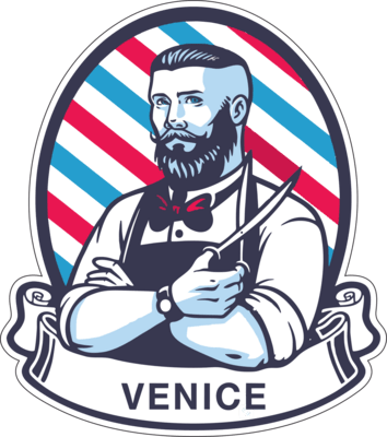 Venice Barber Logo PNG Vector