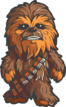 Chewbacca Chibi Logo PNG Vector