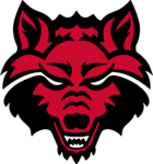 STATE Arkansas State University Red Wolf mascot Logo PNG Vector