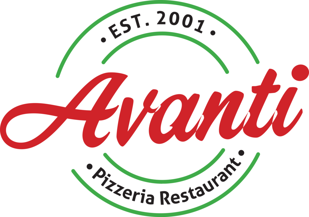 Avanti Pizzeria Restaurant Logo PNG Vector