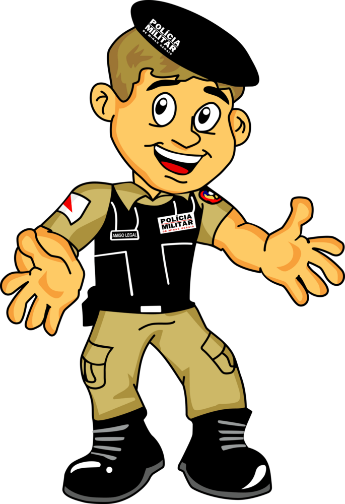 Mascote PM Amigo Legal da Polícia Militar de MG Logo PNG Vector