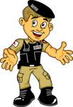 Mascote PM Amigo Legal da Polícia Militar de MG Logo PNG Vector