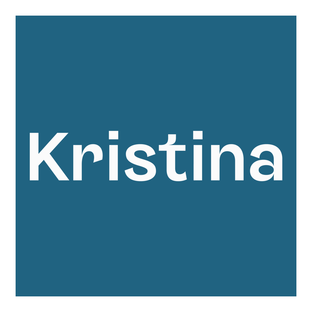 Kristina Cruises White Logo PNG Vector