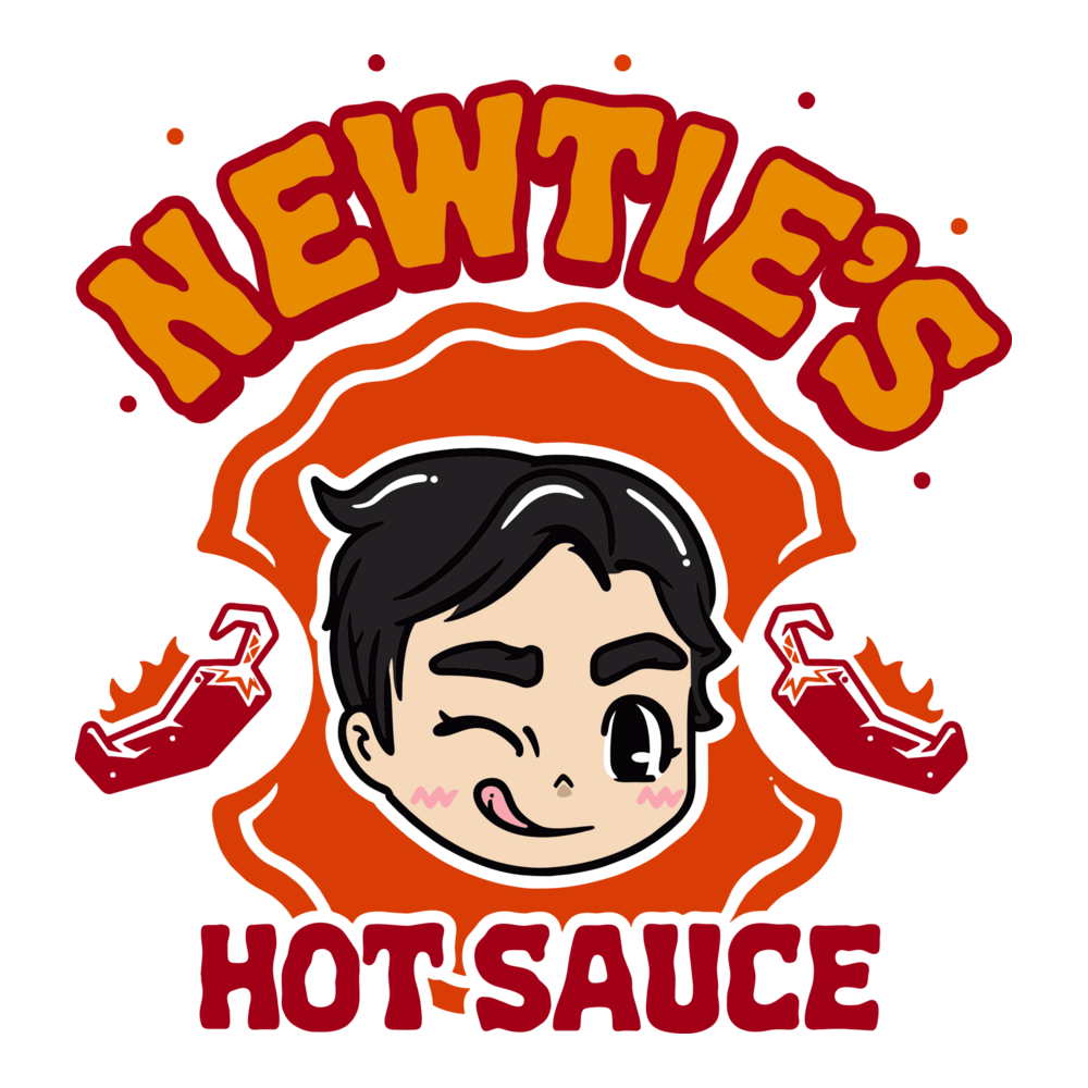 Newtie's Hot Sauce Logo PNG Vector