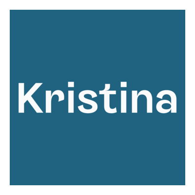 Kristina Cruises White Logo PNG Vector