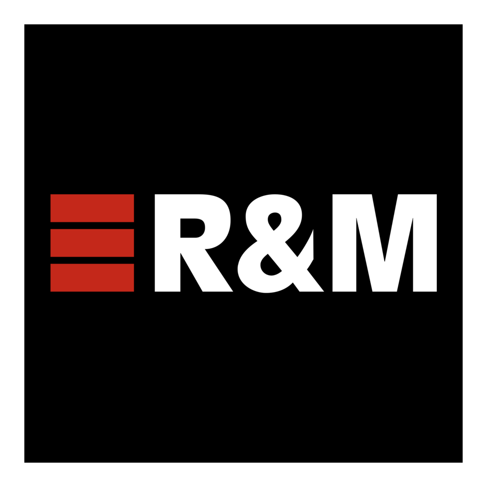 R&M - Reichle & De-Massari AG White Text Logo PNG Vector