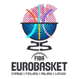 FIBA EuroBasket 2025 Vertical Logo PNG Vector